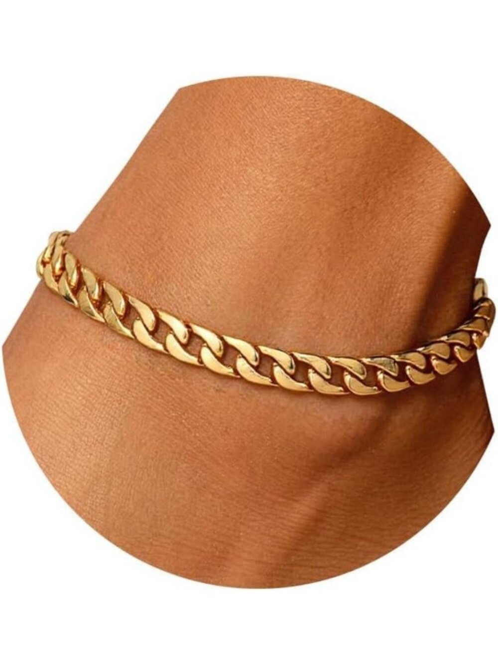 Stylish Waterproof Ankle Bracelets for Women | 18K Gold/Silver/Rose Gold Cuban